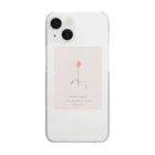 rilybiiの🫖 Sakura Peach milk tea . Clear Smartphone Case