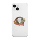 aco_la vida con las flores_花のある暮らしのドライフラワーリース Clear Smartphone Case