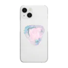 c5watercolorの水彩ペイント：ゆらぎトライアングル Clear Smartphone Case