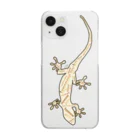 LalaHangeulのJapanese gecko(ニホンヤモリ)　英語デザイン クリアスマホケース