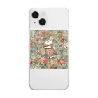 天道虫のVintage Bunny Clear Smartphone Case