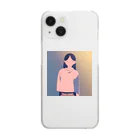 AO's SHOPのgirl Clear Smartphone Case