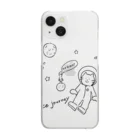 ひよこ工房の宇宙と猫 Clear Smartphone Case