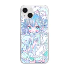 なつめみく♡イラストレーターのくまメイドiphoneケース クリアスマホケース