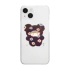 asami_sanの花がらのもこもこ Clear Smartphone Case