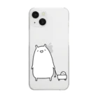 うさやのお散歩をするかわいいねこ Clear Smartphone Case