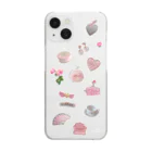 MICHU_COQUETTEのpink scheme iphone case クリアスマホケース