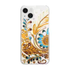 Connect Happiness DesignのGolden  Leaves Clear Smartphone Case