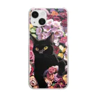 CROSS Kの薔薇と黒猫 Clear Smartphone Case