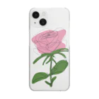 サラスシのmy ROSE ピンク Clear Smartphone Case