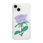 サラスシのmy ROSE パープル Clear Smartphone Case