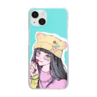 MIORI STOREの猫耳ちゃん Clear Smartphone Case