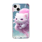 brand-new-cat-worldのJerryfishcat　ピンク Clear Smartphone Case