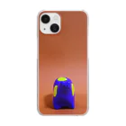 TOYTOYの牛（青黄） Clear Smartphone Case