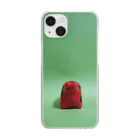 TOYTOYの牛（赤黒） Clear Smartphone Case