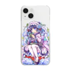 月蝕ざっか店＠SUZURIの君は紫陽花-Ms.Hydrangea☂️ Clear Smartphone Case