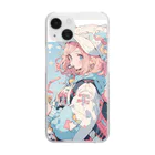 Sy Designの可愛いピンク髪少女 Clear Smartphone Case