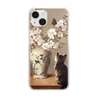 猫アートグッズのジョン・ヘンリー・ドルフ《蝶》 Clear Smartphone Case