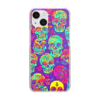 TakashiSのskull wallpaper Clear Smartphone Case