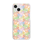 みかんの楽しい犬の模様３（多色） Clear Smartphone Case