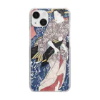 PALA's SHOP　cool、シュール、古風、和風、の和風　浮世絵 「渓斎英泉 」美人画 Clear Smartphone Case