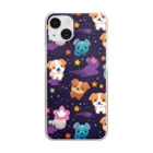 Vasetti_pressの可愛い犬の柄 Clear Smartphone Case