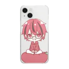 🌈彩-ｲﾛﾄﾞﾘ-🎨のミニキャラ紅くんグッズ Clear Smartphone Case