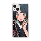 edo aiのKIMONO CAT OTOME SERIES 着物猫乙女シリーズ012 Clear Smartphone Case