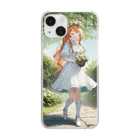 工房ruhuの花言葉ガール #08 アンズ Clear Smartphone Case