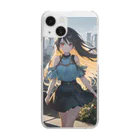 工房ruhuの花言葉ガール #65 ホウセンカ Clear Smartphone Case