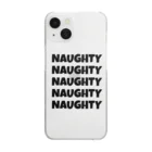 NAUGHTYのNAUGHTY 5ロゴ(BLK) Clear Smartphone Case