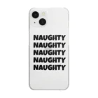 NAUGHTYのNAUGHTY 5ロゴ(BLK) クリアスマホケース