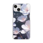 ほろ子のお花屋さんのCherry Blossoms Dancing Clear Smartphone Case