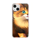 kpop大好き！のかわいい猫のイラストグッズ Clear Smartphone Case