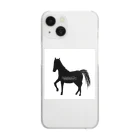 みんなのみすたーさんの silhouette horse Clear Smartphone Case