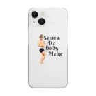 サウナの洋服屋さんのSauna De Body Make クリアスマホケース