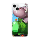 hippo-fanのカバのhippo君 Clear Smartphone Case