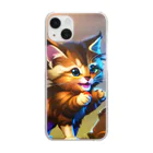 隣の越後屋の威嚇したのに可愛い子猫 Clear Smartphone Case