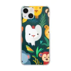 itacyoko(AIイラスト屋)の動物の楽園 Clear Smartphone Case