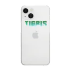 TIGRIS(ティグリス)のフレイムロゴ(Green) Clear Smartphone Case