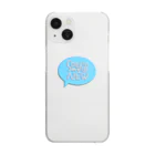 kaka_shopのsomething NEW ぷっくり　文字　ブルー Clear Smartphone Case