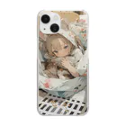 激カワポテぐっずの猫耳りぃにゃと猫グッズ Clear Smartphone Case