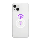 hanna_pinkのPurple Diamond Ring "I" Clear Smartphone Case