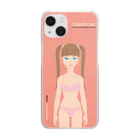 Quatre Illustrationのキャトル・ガール08 Clear Smartphone Case