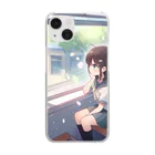 AI Creative Hub（AIクリエイティブハブ）の窓際の女子高生 Clear Smartphone Case