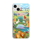 junji8000の自然の動物園 Clear Smartphone Case