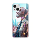 𝔔𝔘𝔒ℜℑ𝔄のCyberpunk giraffe Clear Smartphone Case