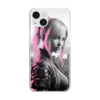 AIイラスト工房のCyberpunk_001　Taiwan girl Clear Smartphone Case