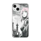 AIイラスト工房のCyberpunk_002 Osaka girl Clear Smartphone Case