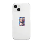 Rapitesu_AI_officialの「花の中の美 - レースの少女」 Clear Smartphone Case